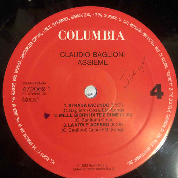 Claudio Baglioni - Assieme Oltre Il Concerto