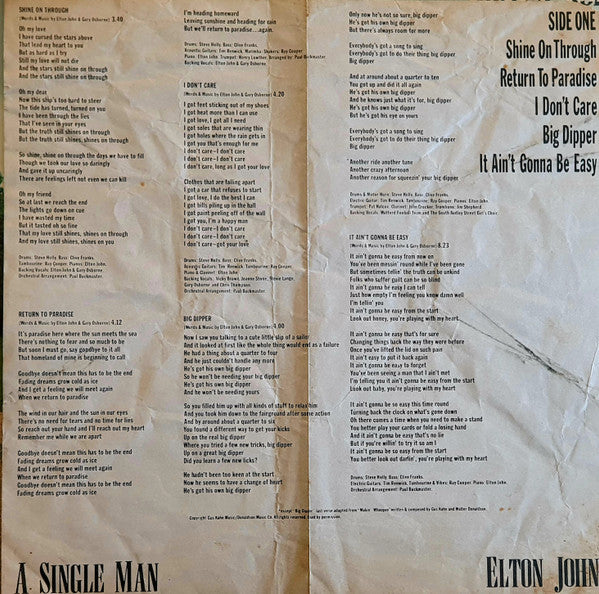 Elton John - A Single Man