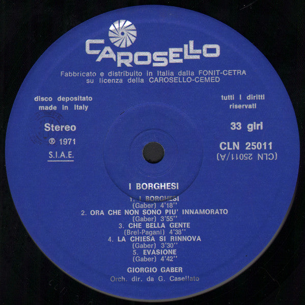 Giorgio Gaber - I Borghesi