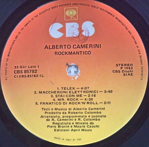 Alberto Camerini - Rockmantico