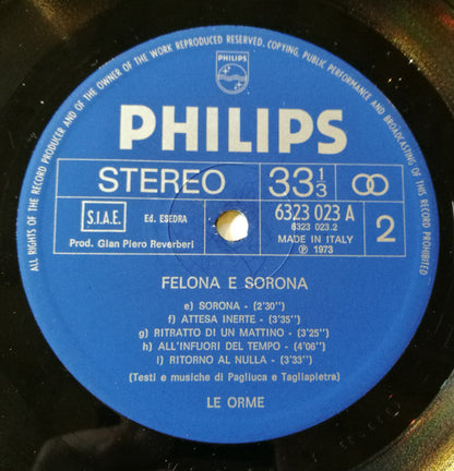 Le Orme - Felona E Sorona