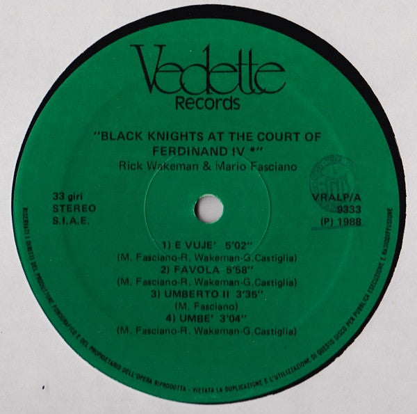 Rick Wakeman & Mario Fasciano – Black Knights At The Court Of Ferdinand IV °