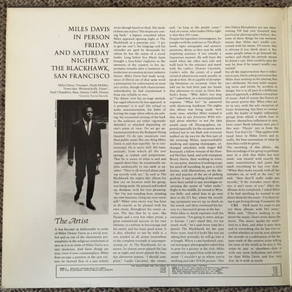 Miles Davis - In Person Friday And Saturday Nights At The Blackhawk, San Francisco