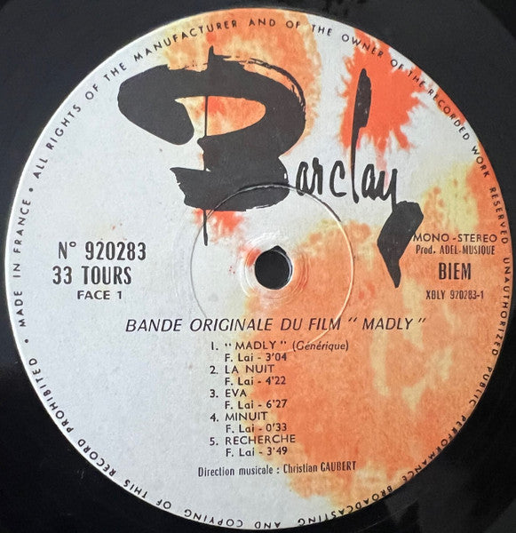 Francis Lai - Madly