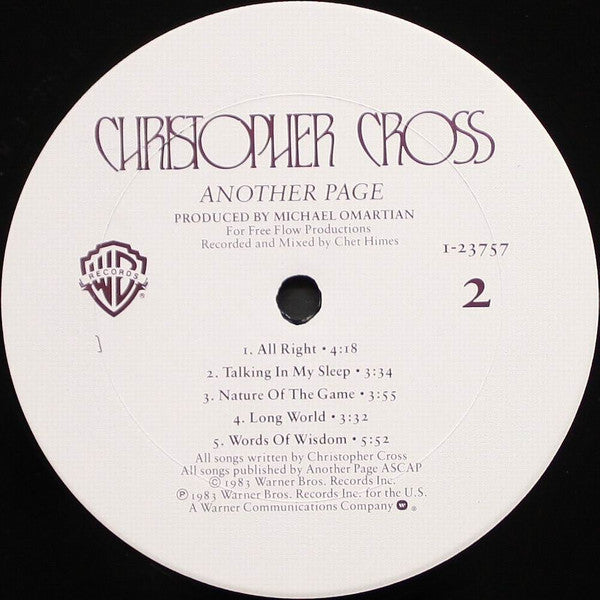 Christopher Cross - Another Page