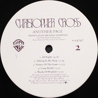 Christopher Cross - Another Page