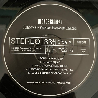 Blonde Redhead - Melody Of Certain Damaged Lemons