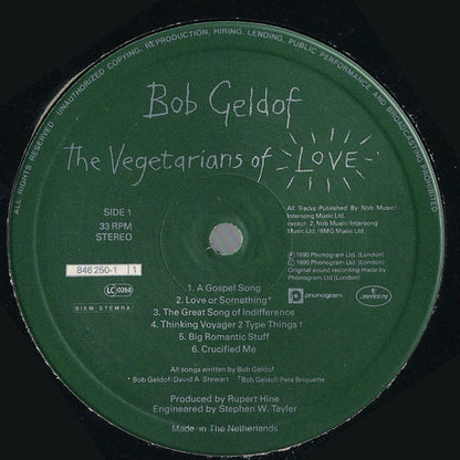Bob Geldof - The Vegetarians Of Love
