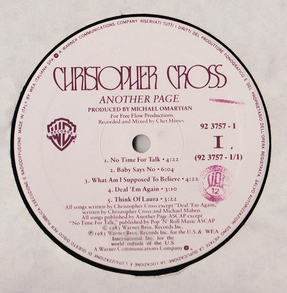 Christopher Cross - Another Page