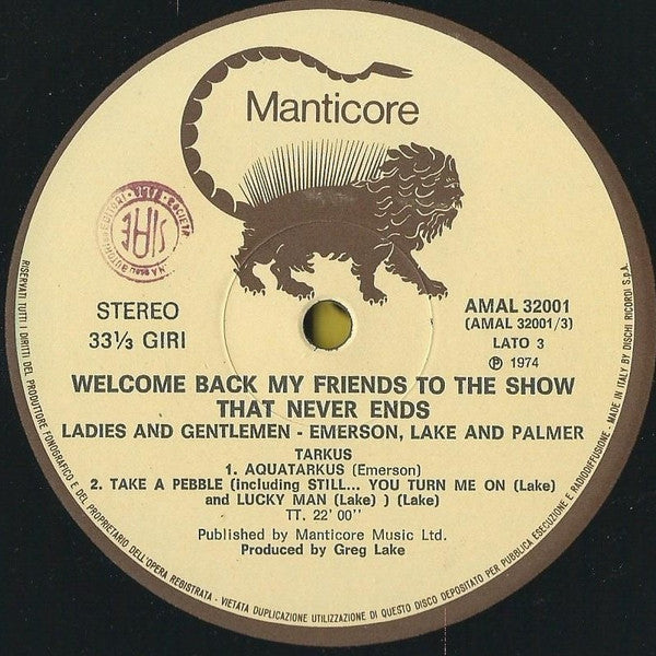 Emerson, Lake & Palmer - Welcome Back My Friends To The Show That Never Ends - Ladies And Gentlemen