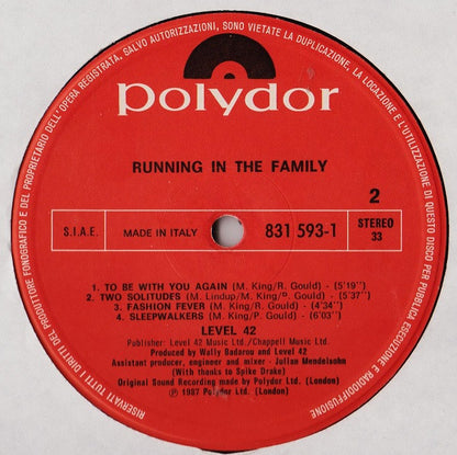 Level 42 - Running In The Family