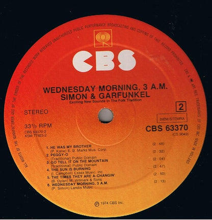 Simon & Garfunkel - Wednesday Morning, 3 A.M.