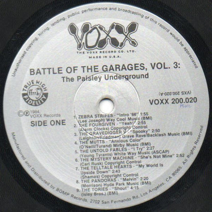 Various - Battle Of The Garages, Vol. 3: The Paisley Underground
