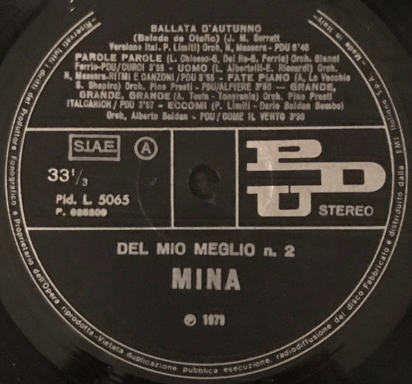 Mina - ... Del Mio Meglio N.2