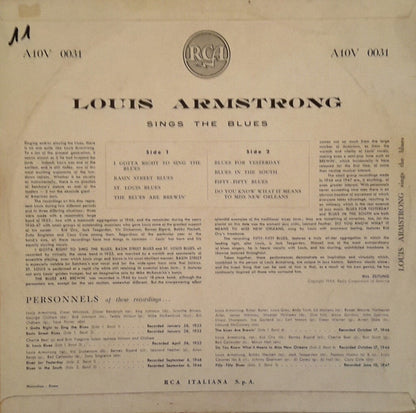 Louis Armstrong - Sings The Blues