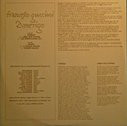 Francesco Guccini - Amerigo