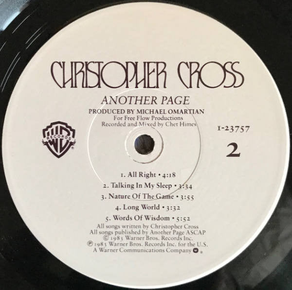 Christopher Cross - Another Page