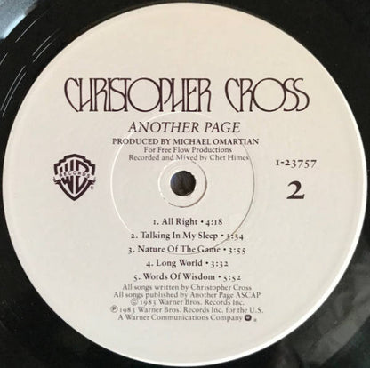 Christopher Cross - Another Page