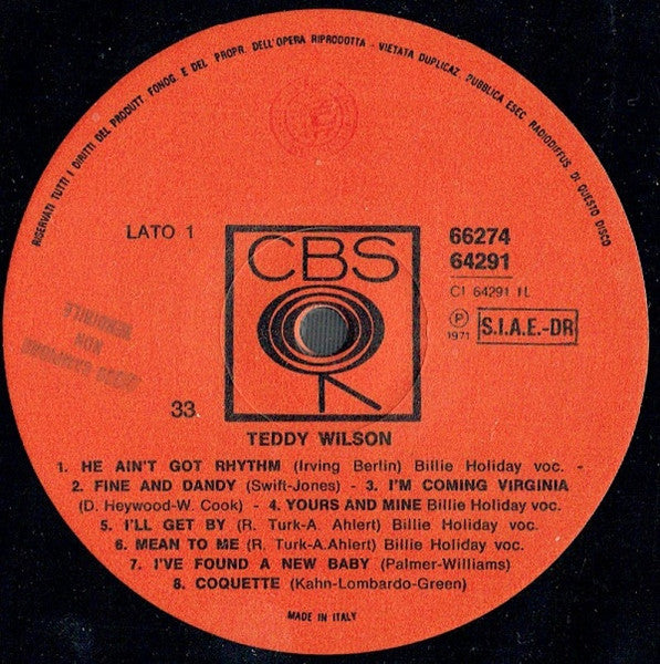 Teddy Wilson - Blues In C Sharp Minor