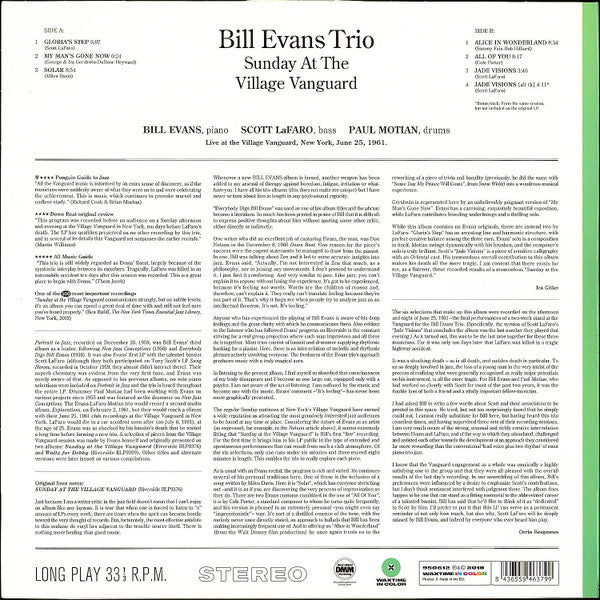 The Bill Evans Trio - Sunday At The Village Vanguard