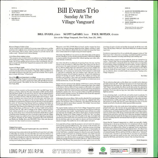 The Bill Evans Trio - Sunday At The Village Vanguard