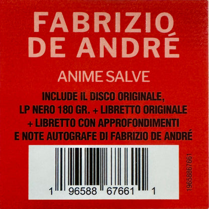 Fabrizio De André - Anime Salve