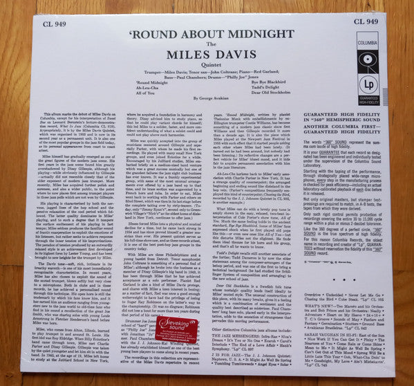 The Miles Davis Quintet - 'Round About Midnight (nuovo)