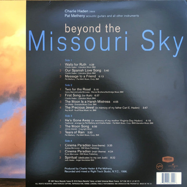 Charlie Haden - Beyond The Missouri Sky (Short Stories)