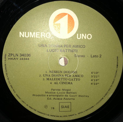 Lucio Battisti - Una Donna Per Amico