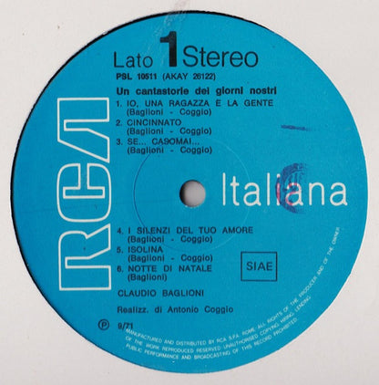 Claudio Baglioni - Un Cantastorie Dei Giorni Nostri