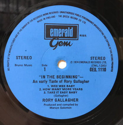Rory Gallagher - In The Beginning - An Early Taste Of Rory Gallagher
