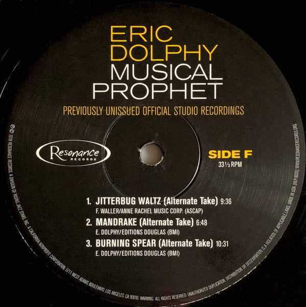 Eric Dolphy - Musical Prophet (The Expanded 1963 New York Studio Sessions)
