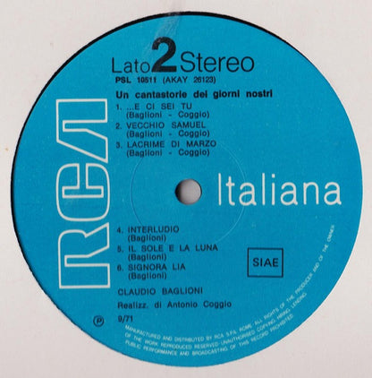 Claudio Baglioni - Un Cantastorie Dei Giorni Nostri
