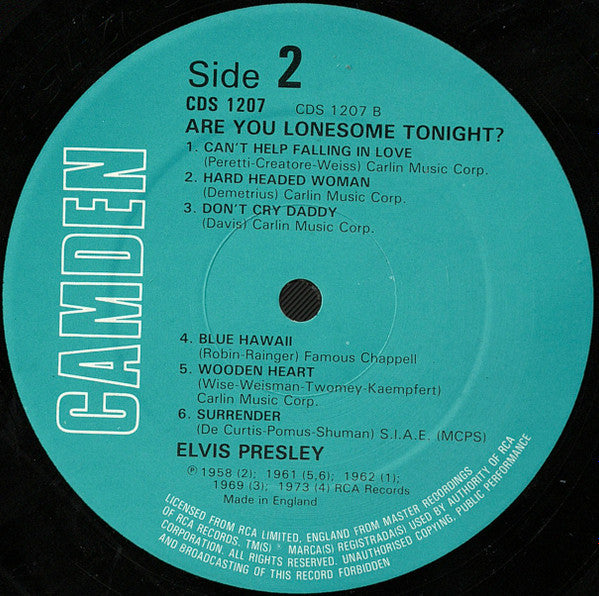 Elvis Presley - Are You Lonesome Tonight