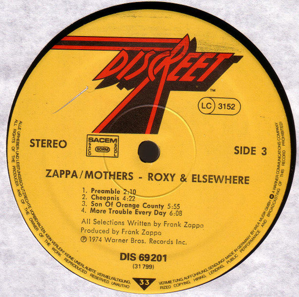 Frank Zappa - Roxy & Elsewhere