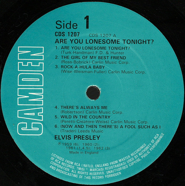 Elvis Presley - Are You Lonesome Tonight