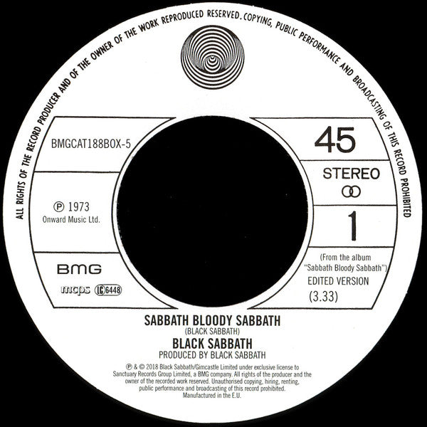 Black Sabbath - Supersonic Years: The Seventies Singles Box Set