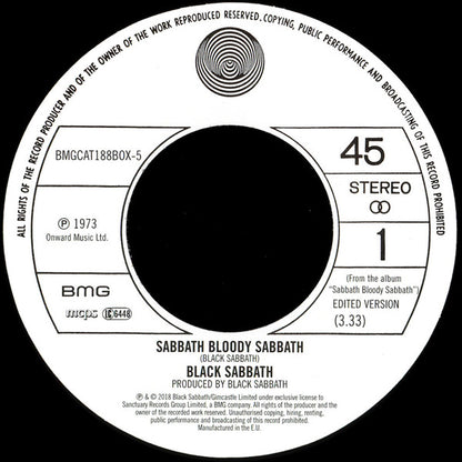 Black Sabbath - Supersonic Years: The Seventies Singles Box Set