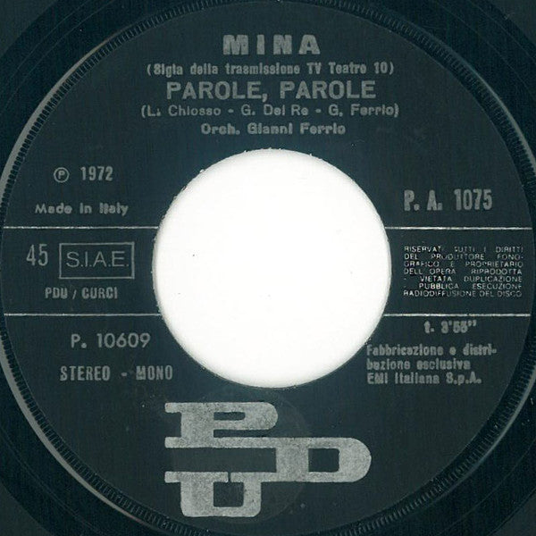 Mina - Parole•Parole (7")