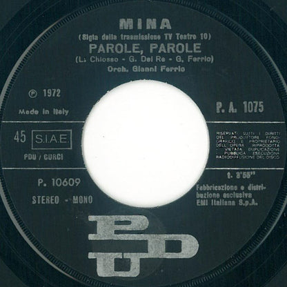 Mina - Parole•Parole (7")