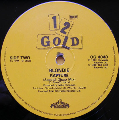 Blondie - Heart Of Glass / Rapture