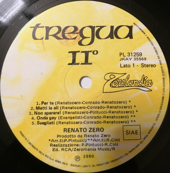 Renato Zero - Tregua II°