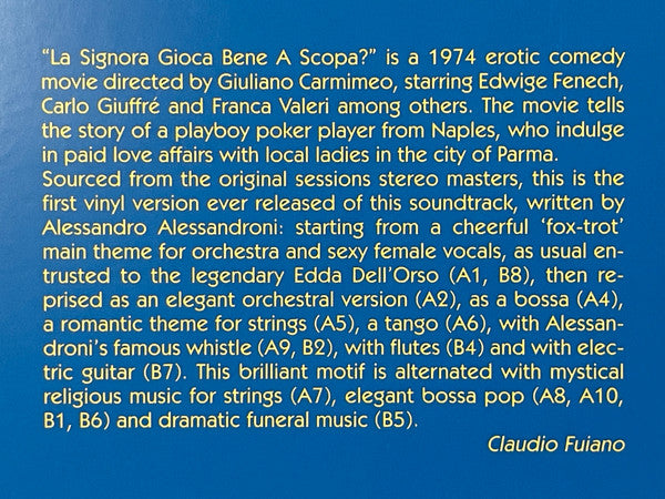 Alessandro Alessandroni - La Signora Gioca Bene A Scopa? (nuovo)