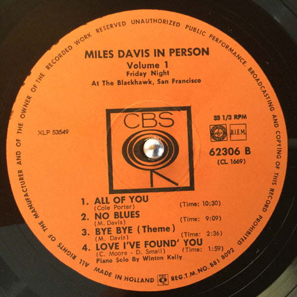 Miles Davis - In Person, Friday Night At The Blackhawk, San Francisco, Vol. 1