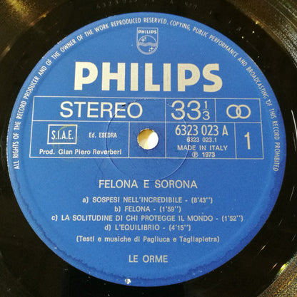 Le Orme - Felona E Sorona
