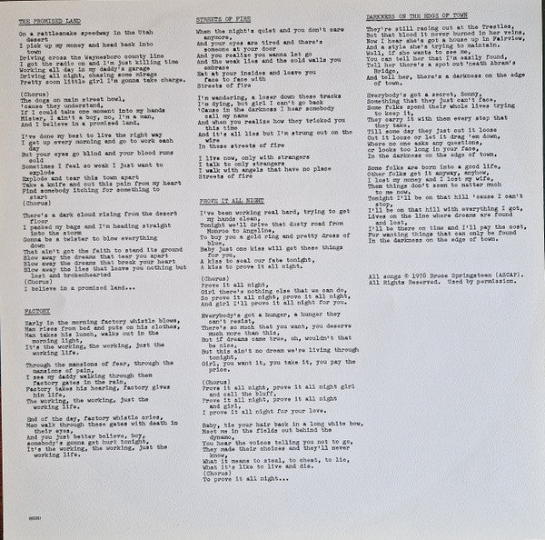 Bruce Springsteen - Darkness On The Edge Of Town