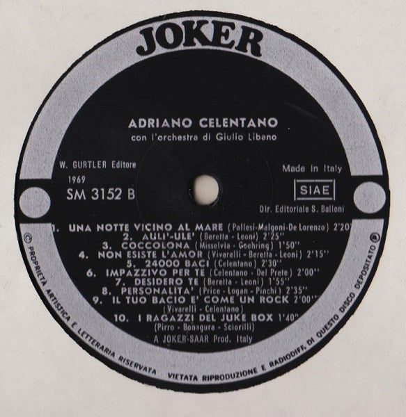 Adriano Celentano - 20 Successi Di Adriano Celentano