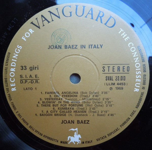 Joan Baez - Joan Baez In Italy