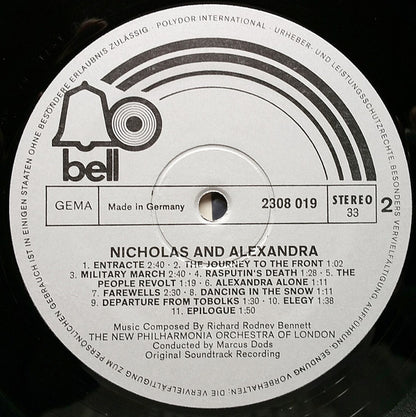 Richard Rodney Bennett / The New Philharmonia Orchestra Of London Conducted By Marcus Dods ‎– Nicholas And Alexandra (Original Sound Track)