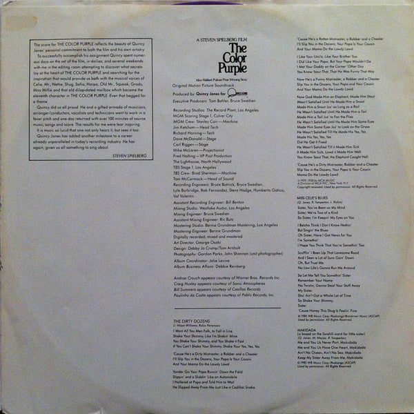 Quincy Jones - The Color Purple (Original Motion Picture Sound Track)
